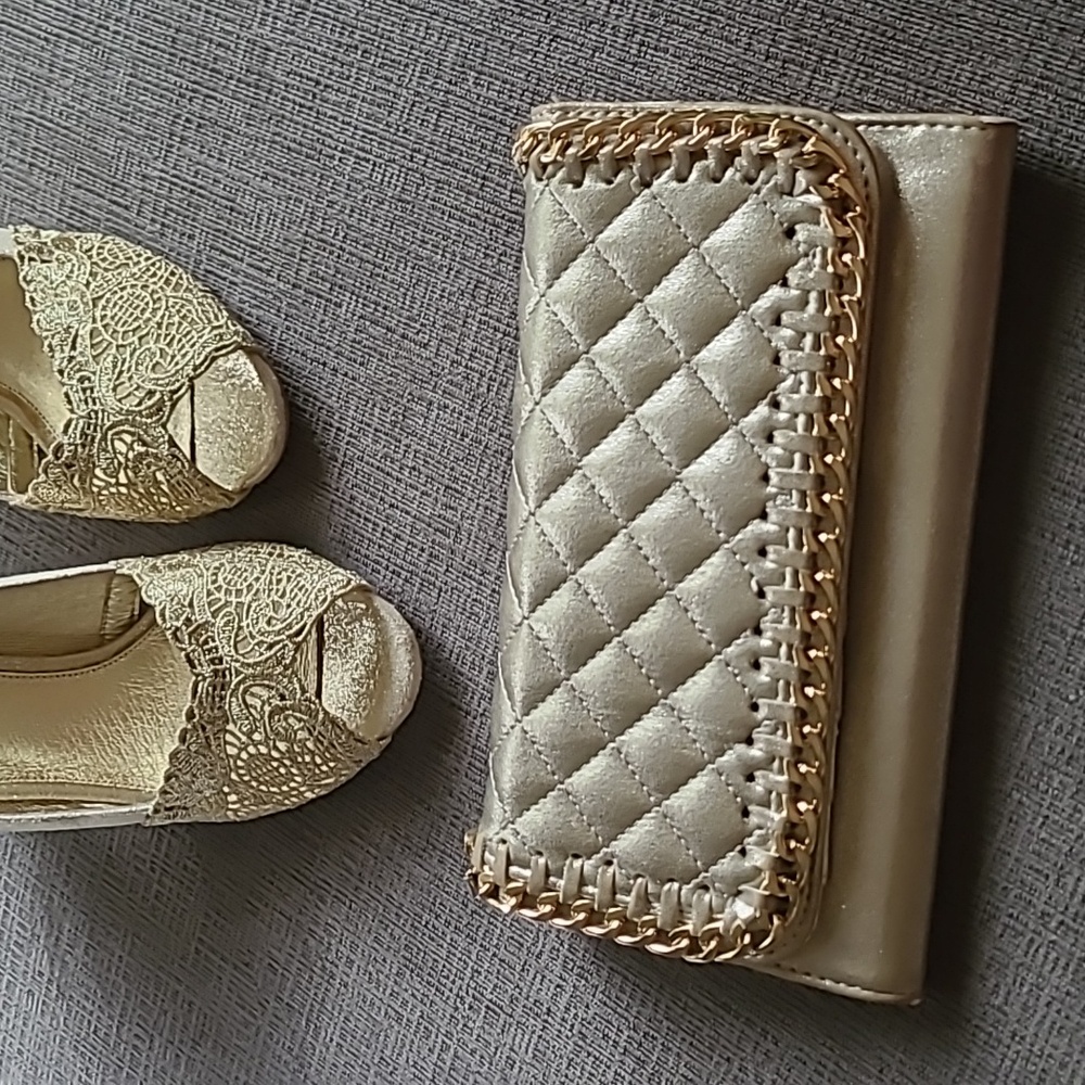 Steve Madden Gold Clutch